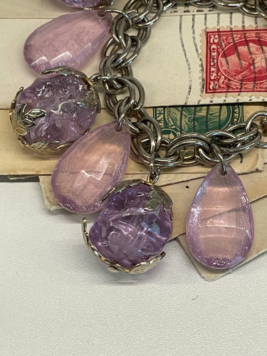 Silver and Purple Charm Bracelet Bloomers and Frocks